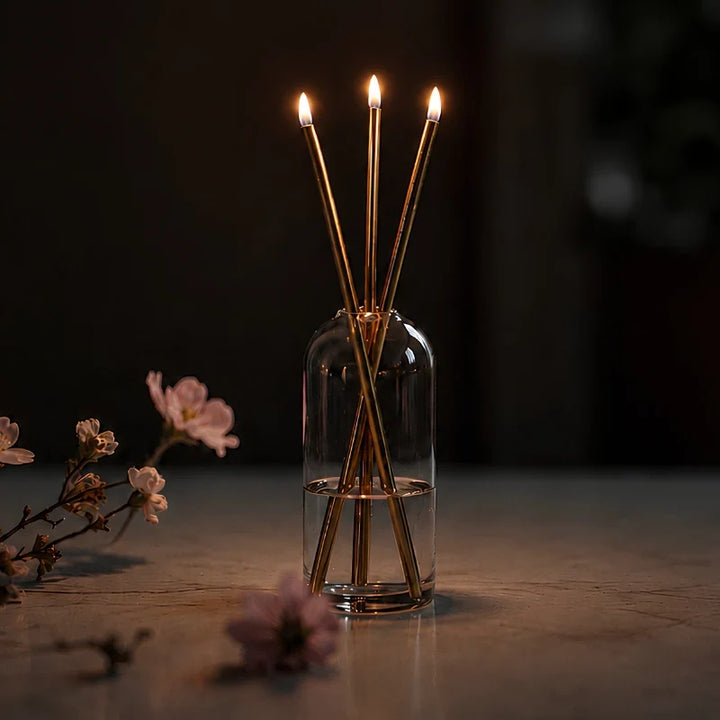 Glass Oil Candle Set