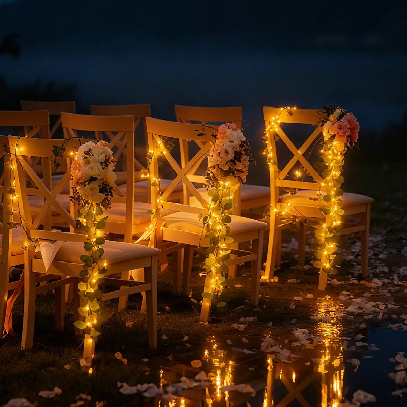 Botanical Leaf Garland String Lights