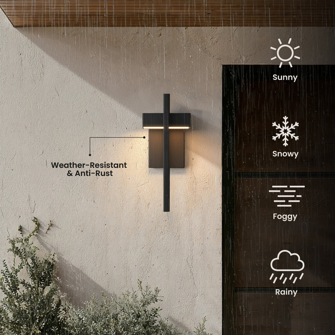Black Stainless Steel Outdoor Wall Light | 3 Sizes