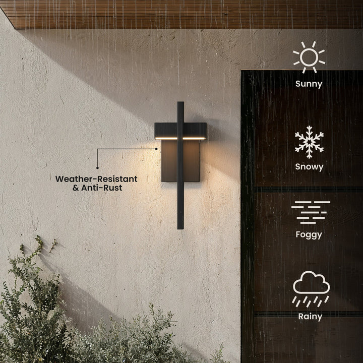 Black Stainless Steel Outdoor Wall Light | 3 Sizes