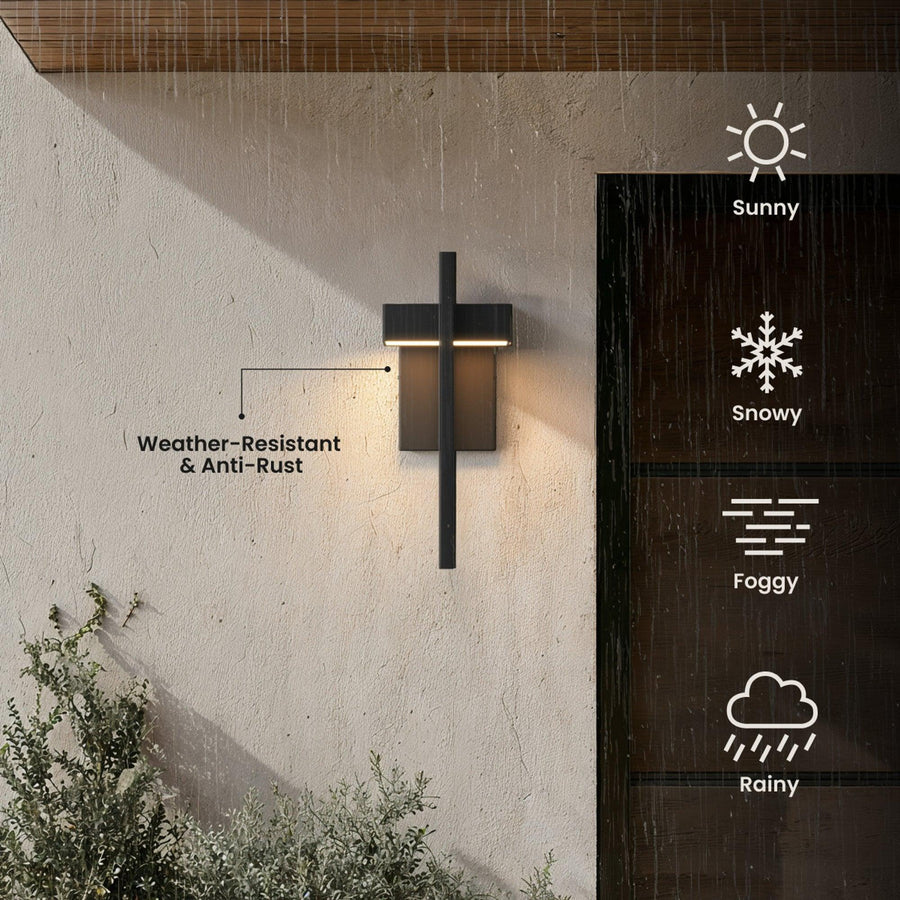 Black Stainless Steel Outdoor Wall Light | 3 Sizes