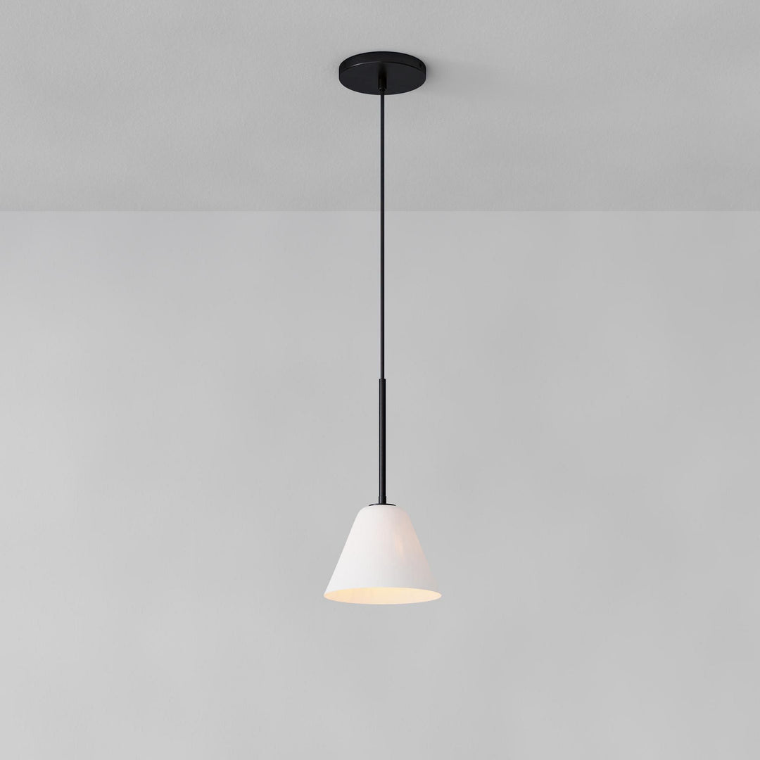 Cone Milk Clear Glass Cone Pendant Light for Kitchen