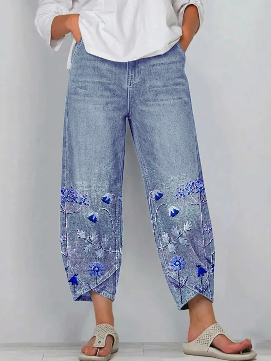 Women's Floral Loose-Fit Everyday Trousers – image 4