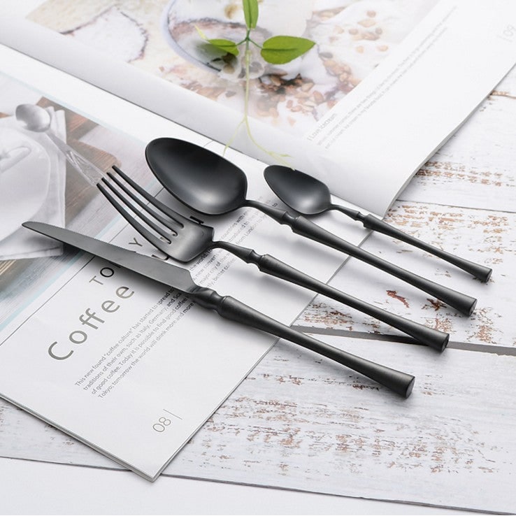 24-piece stainless steel cutlery set