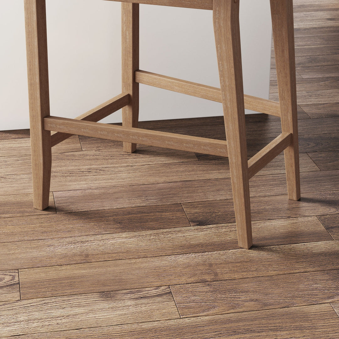 Wood Counter Height Bar Stools Light Brown (Set of 3)