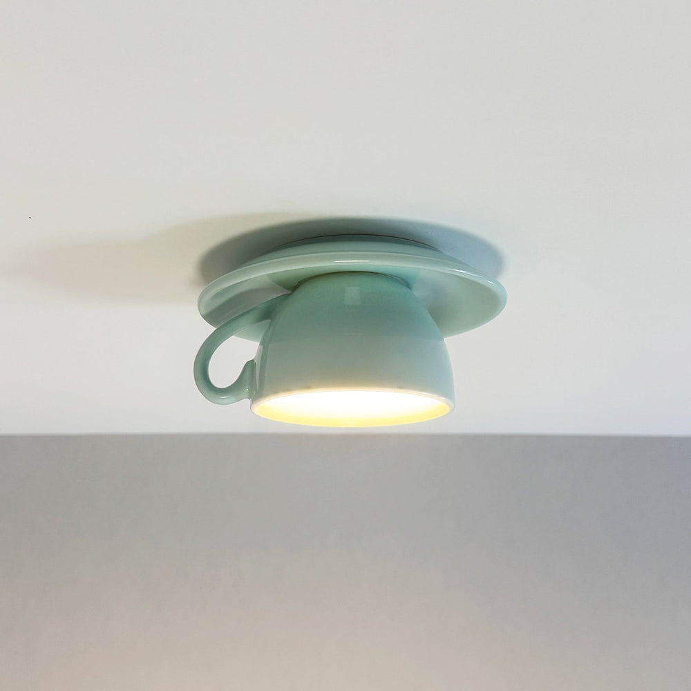 Ceramic Teacup Ceiling Light | Glossy, 11 Colours