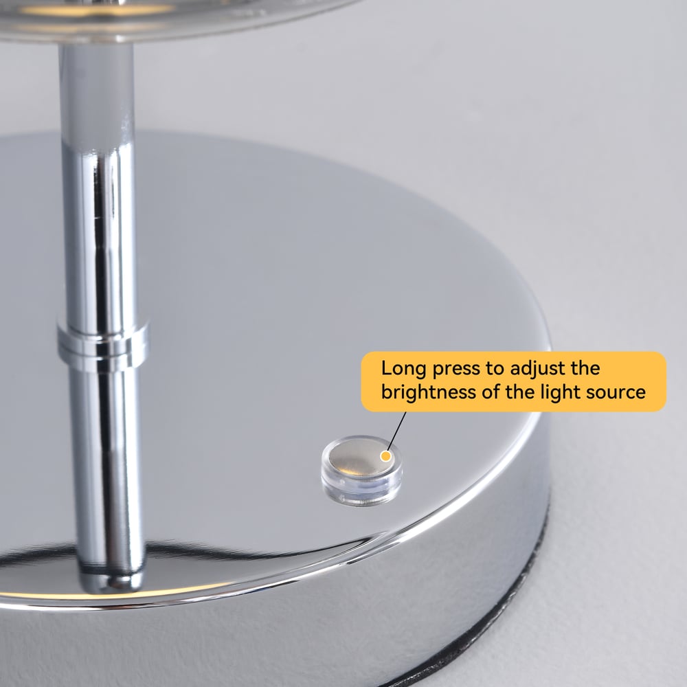 Chrome Three-Colour LED Table Lamp