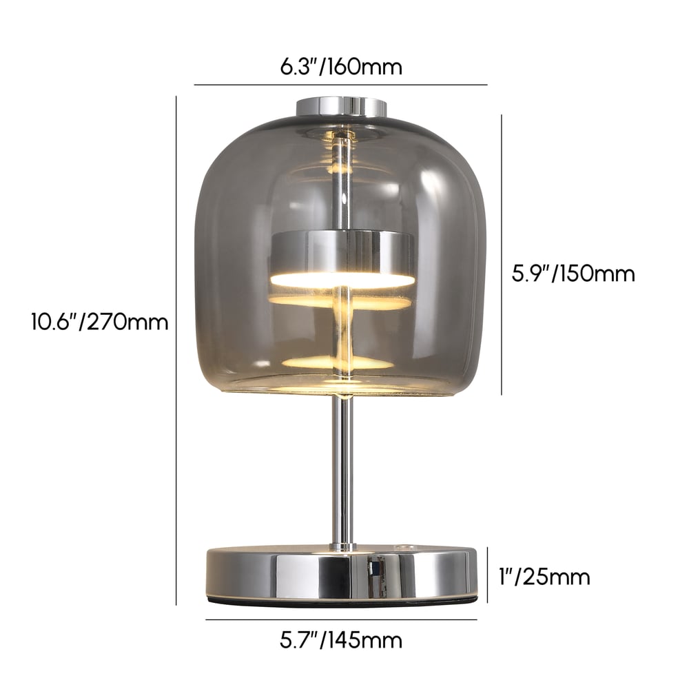 Chrome Three-Colour LED Table Lamp