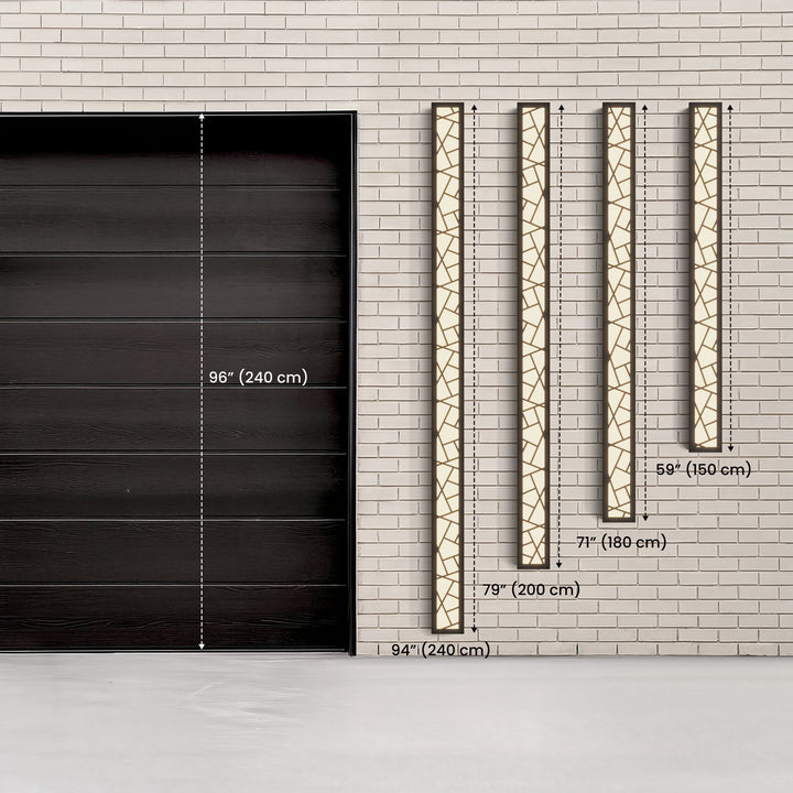 Geometric Outdoor Wall Light | Black, Patterned Diffuser