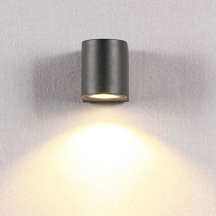 Square Up and Down Outdoor Wall Light | Black LED