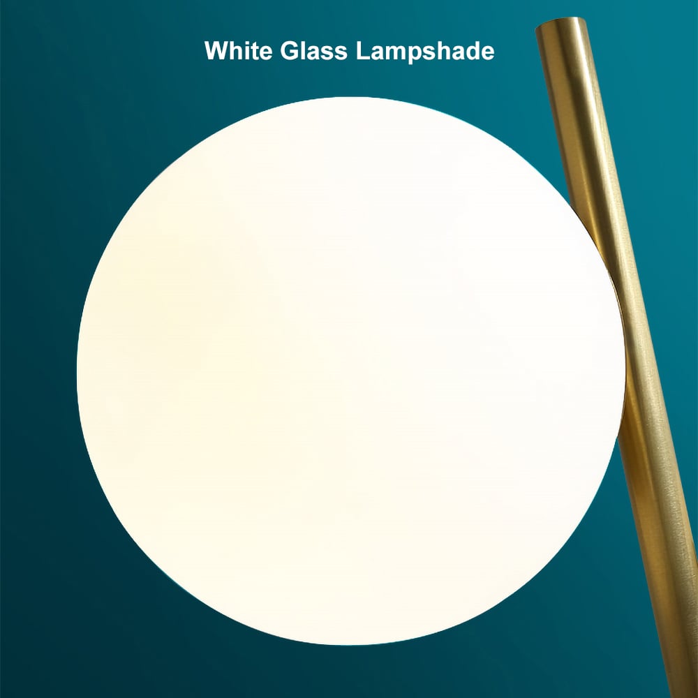 Gold Globe Table Lamp with Marble Base