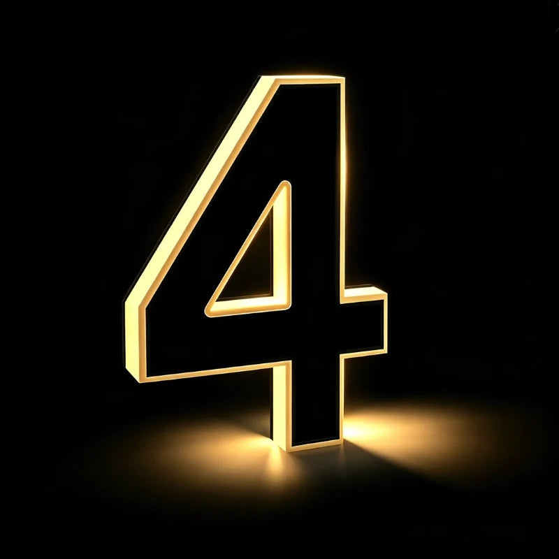Solar Powered House Number Light
