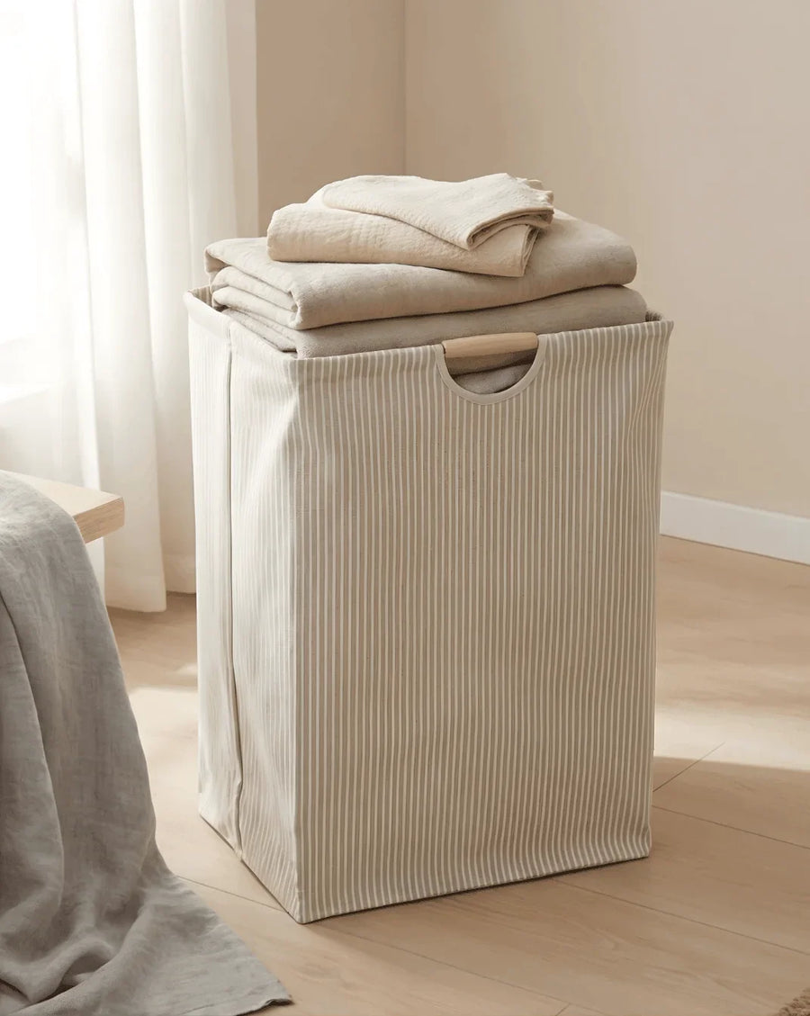 XL Fabric Laundry Basket With Handles, view 2
