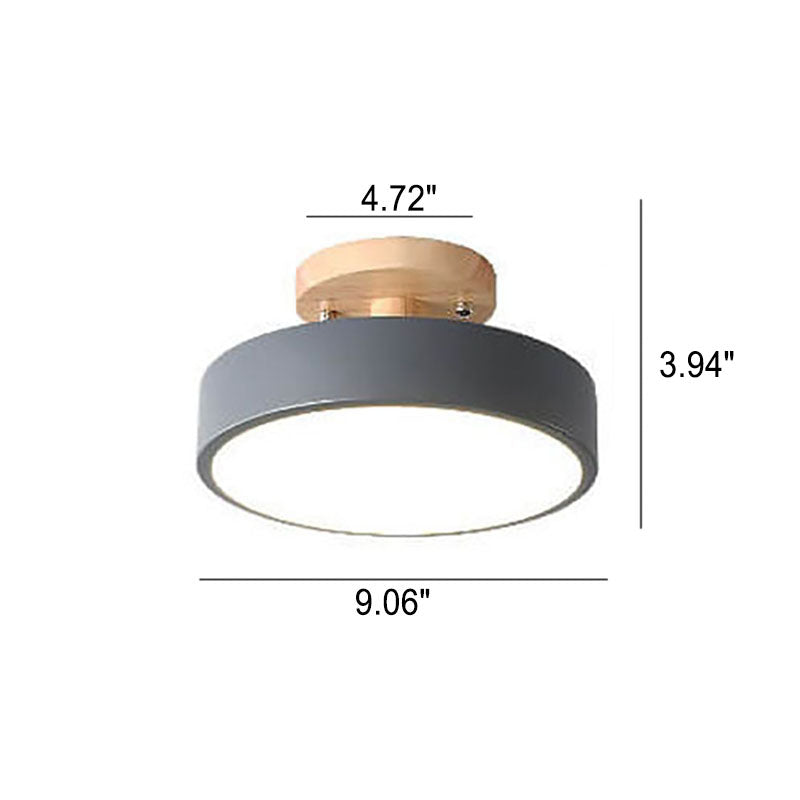 Wood and Metal LED Ceiling Light | 5 Colours, 3 Sizes