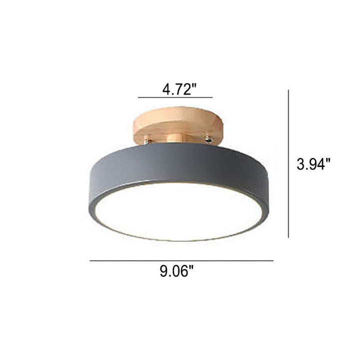 Wood and Metal LED Ceiling Light | 5 Colours, 3 Sizes