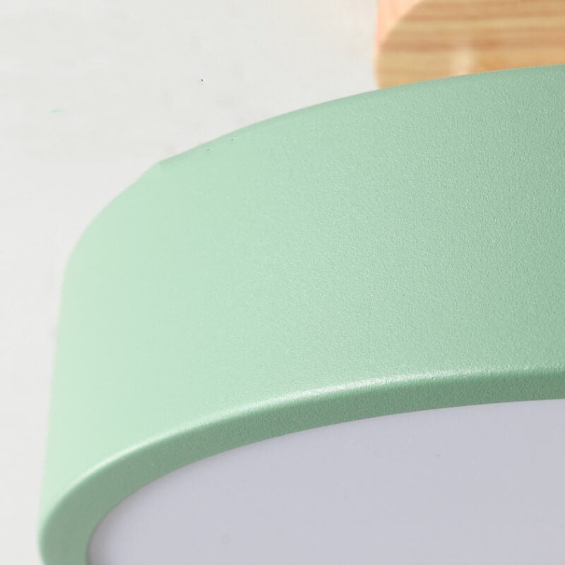 Wood and Metal LED Ceiling Light | 5 Colours, 3 Sizes