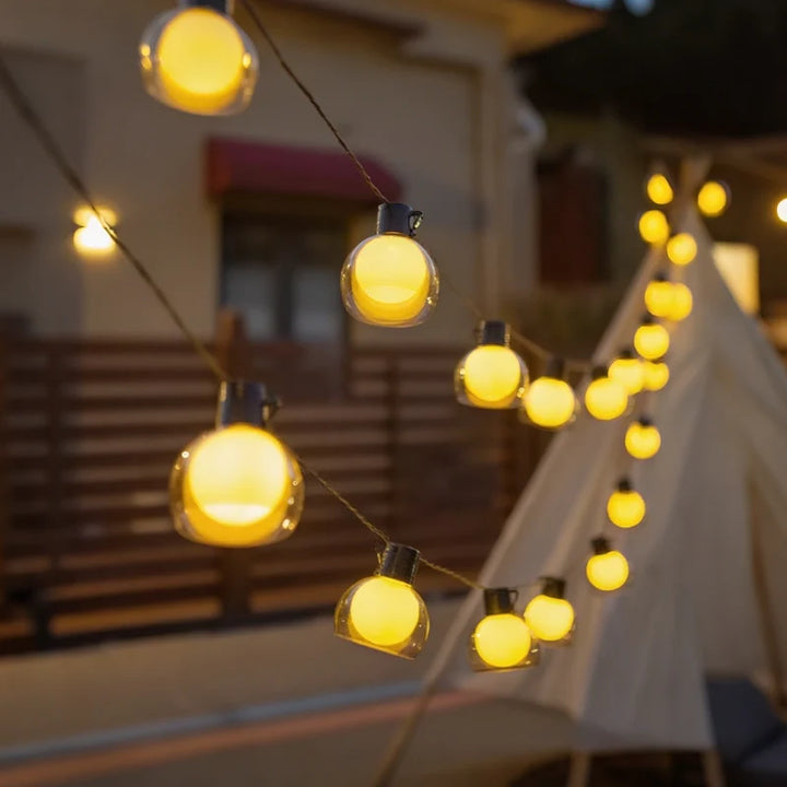 Solar Powered Festoon String Lights
