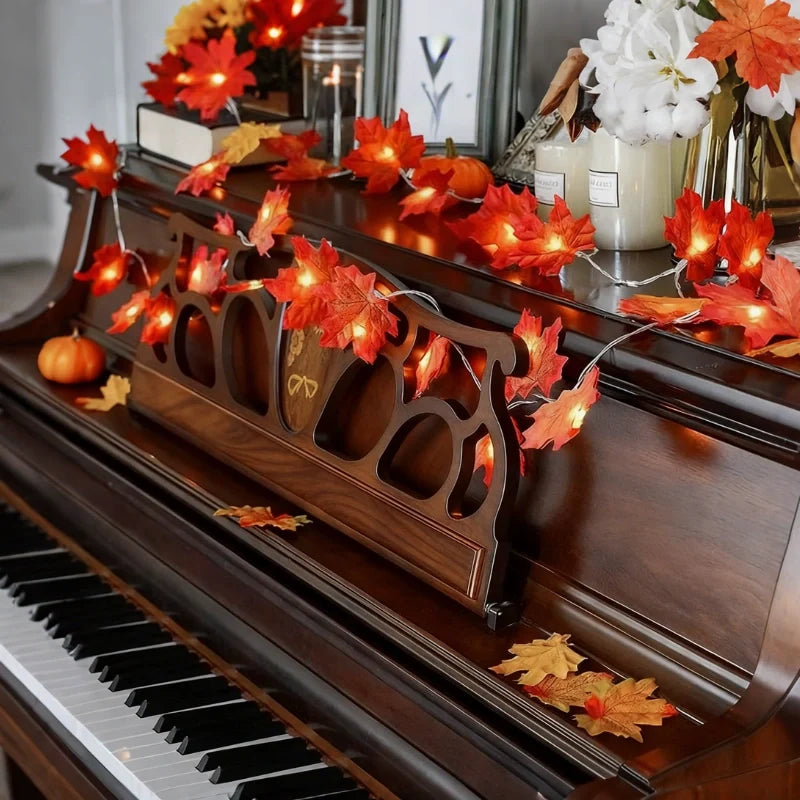 Botanical Leaf Garland String Lights