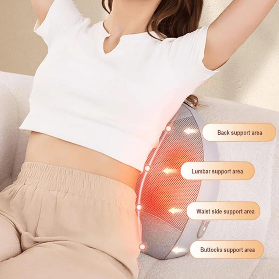 Heated Shiatsu Back Massager, 3D Deep Tissue Kneading for Pain Relief & Muscle Relaxation