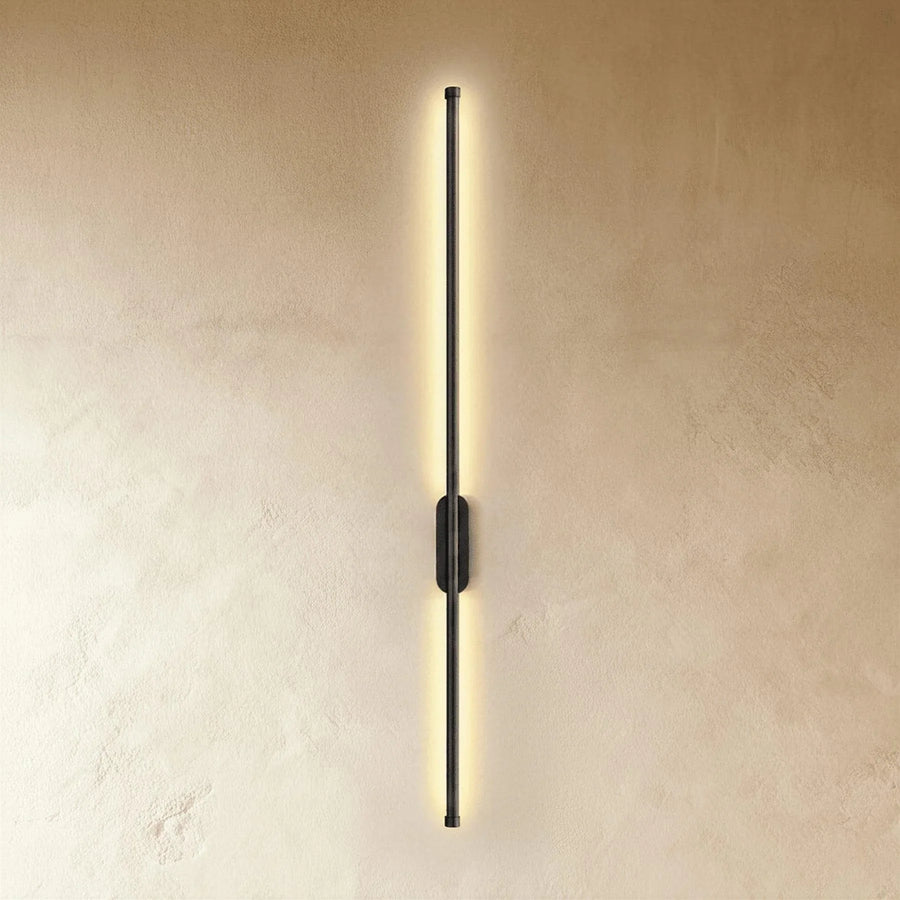 Slim LED Line Wall Light | Black or Gold, 60-100 cm
