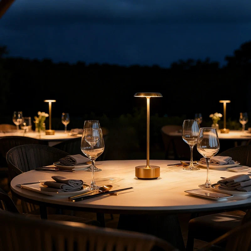 Sculpted Aluminium Cordless Table Lamp
