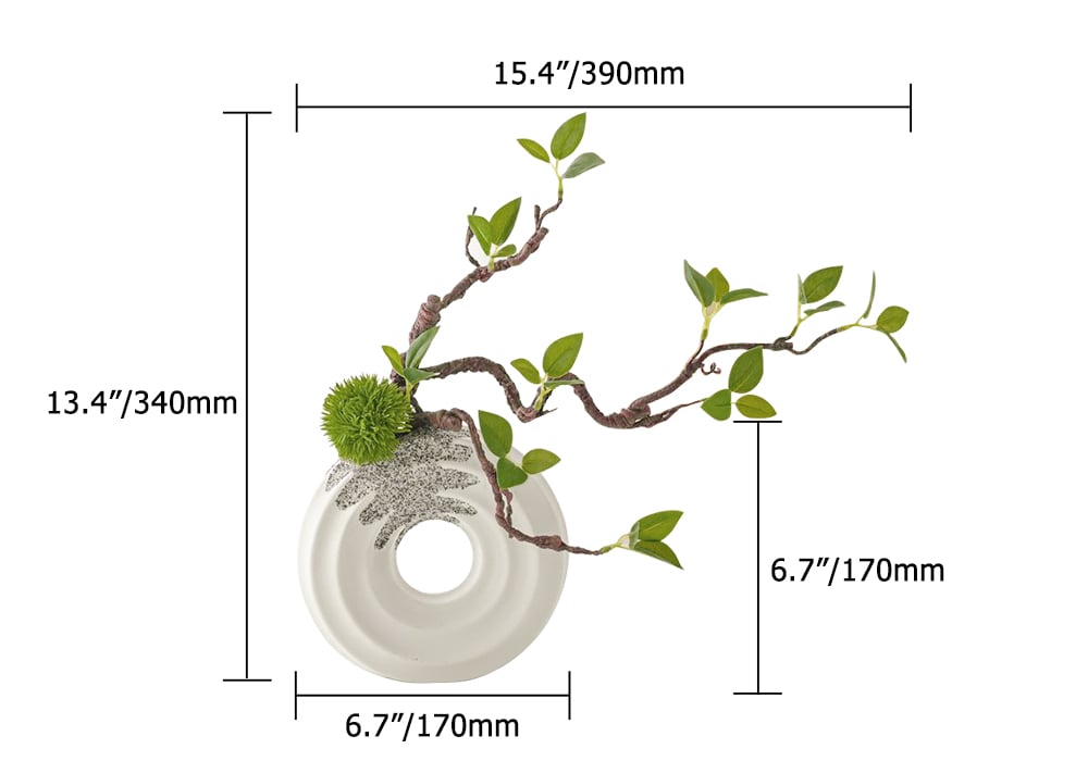 Artificial Bonsai Tree in a White Ceramic Pot