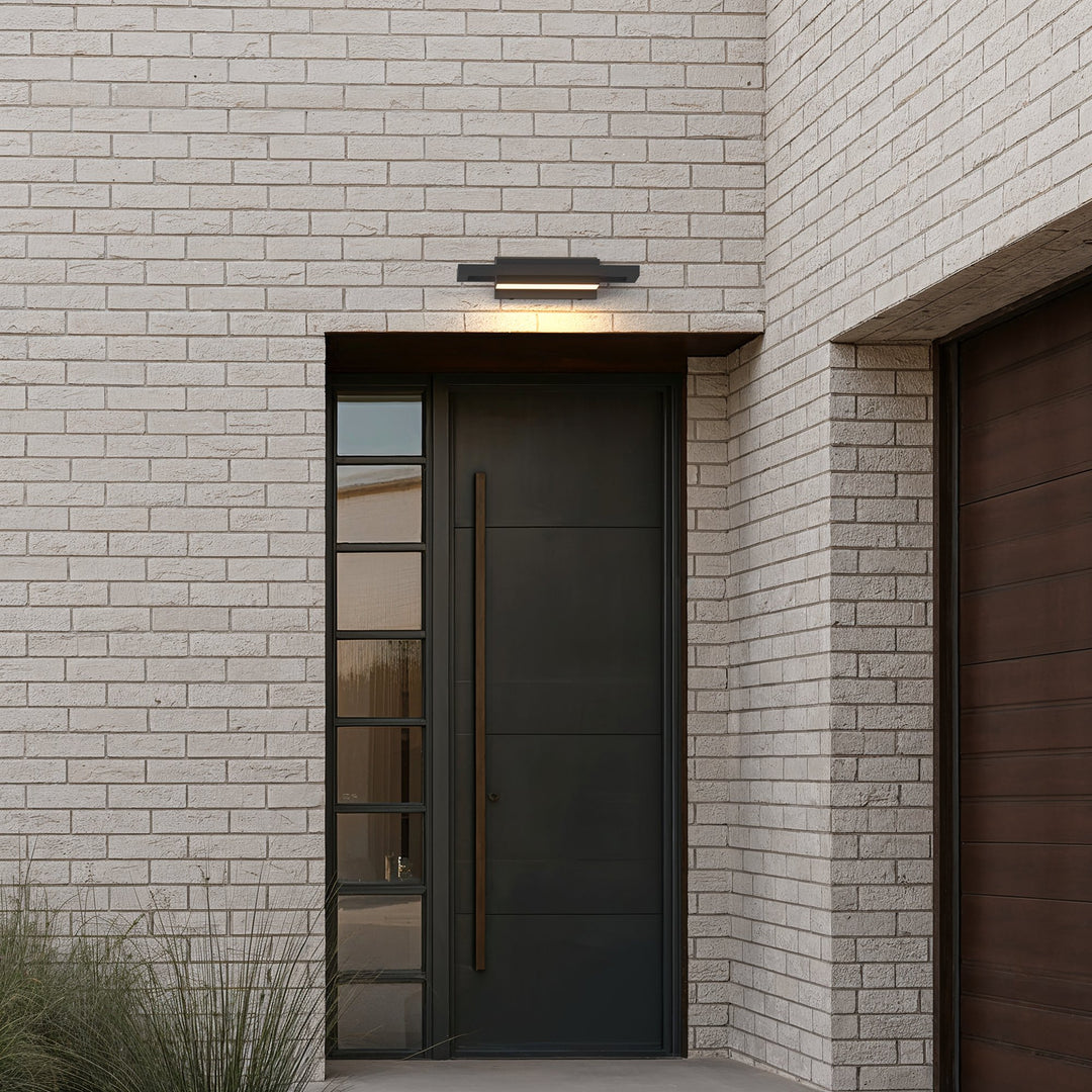 Floating Bar Outdoor Wall Light | Black Steel, 35 or 55 cm