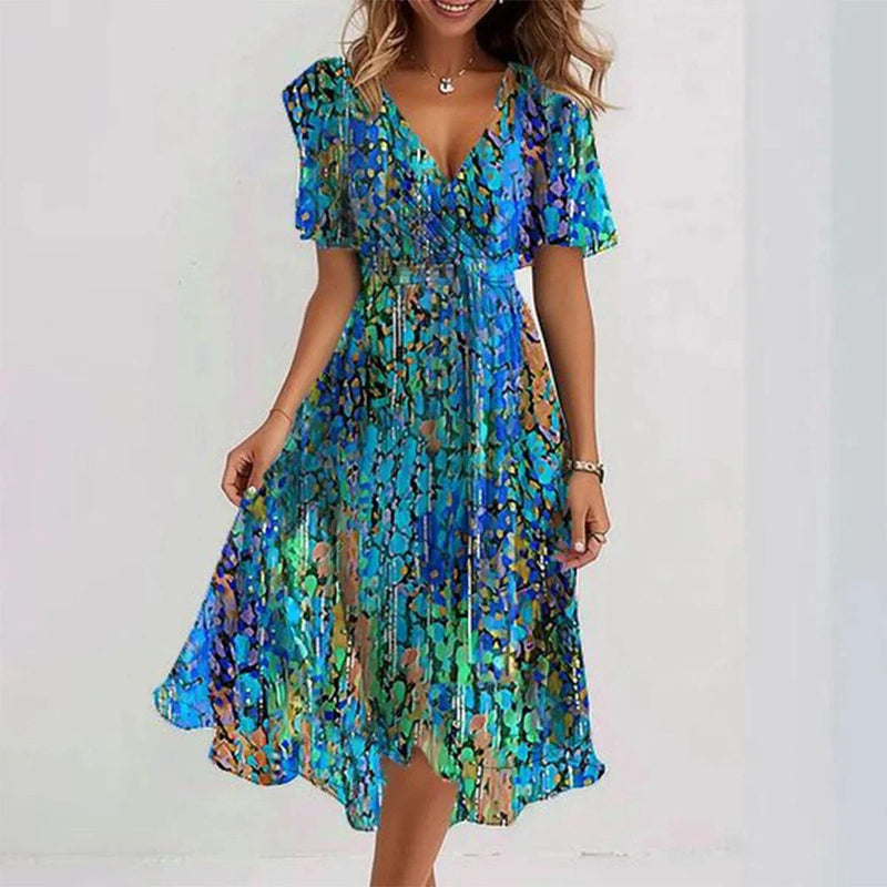 Women's Short-Sleeve Printed Summer Dress – image 1