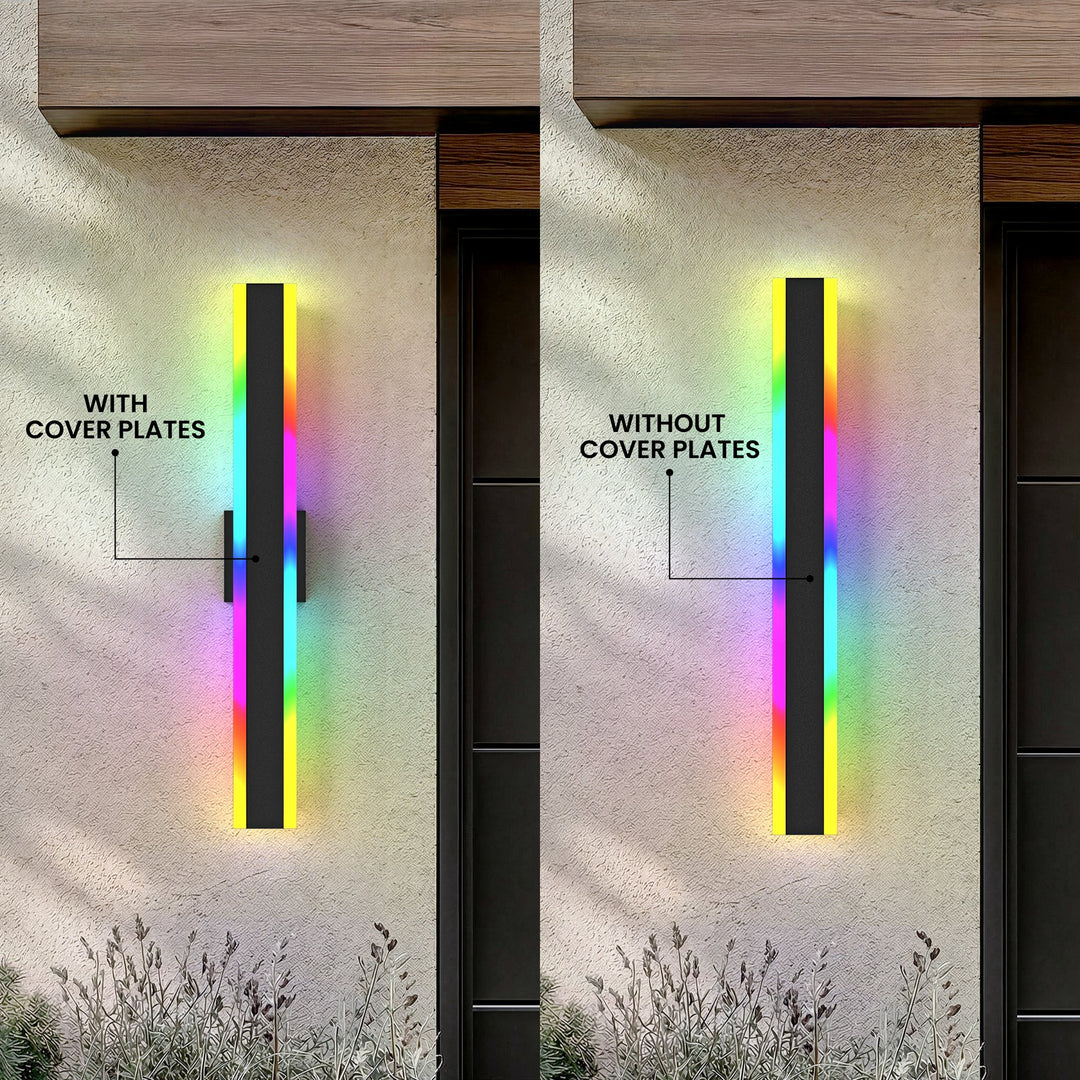 Colour-Changing Linear Outdoor Wall Light | RGB, Remote