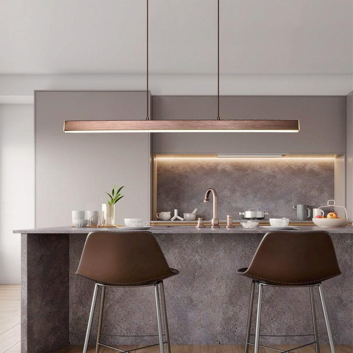 Lerin Modern Linear LED Pendant Light Black/Brown