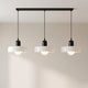 3-Head Bauhaus Colored Glass Pendant Light
