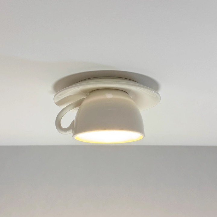 Ceramic Teacup Ceiling Light | Glossy, 11 Colours