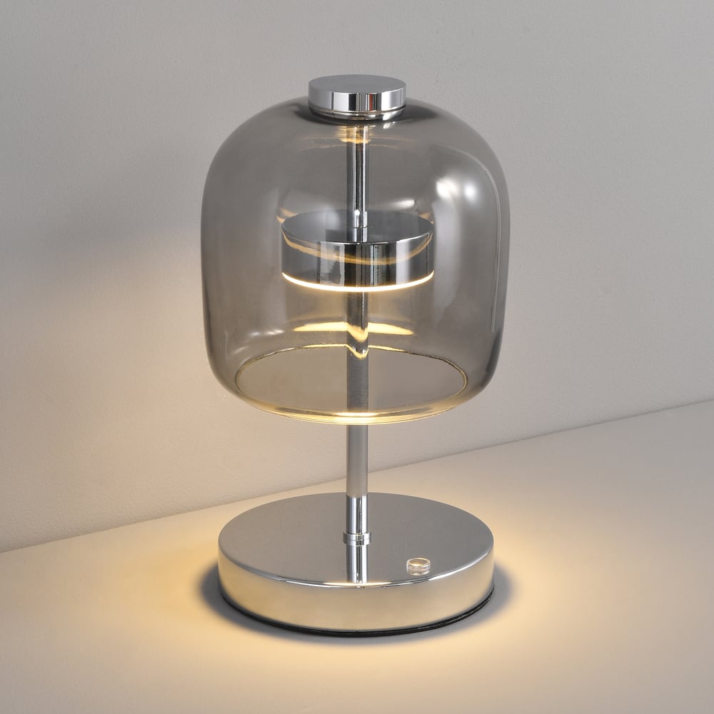 Chrome Three-Colour LED Table Lamp
