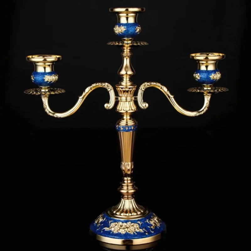 Vintage Floral Alloy Candelabra