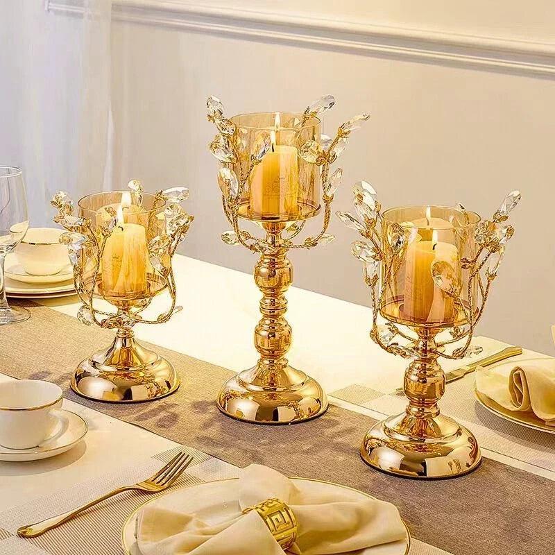 Crystal Glass Petal Candle Holder