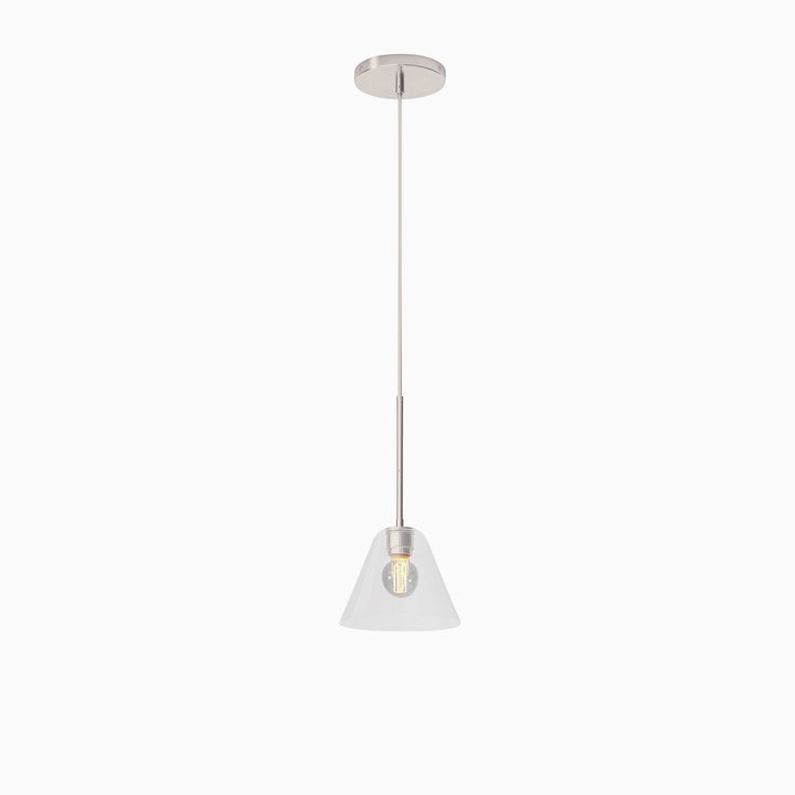Cone Milk Clear Glass Cone Pendant Light for Kitchen