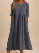 Women's Elbow-Sleeve Summer Dress – image 3