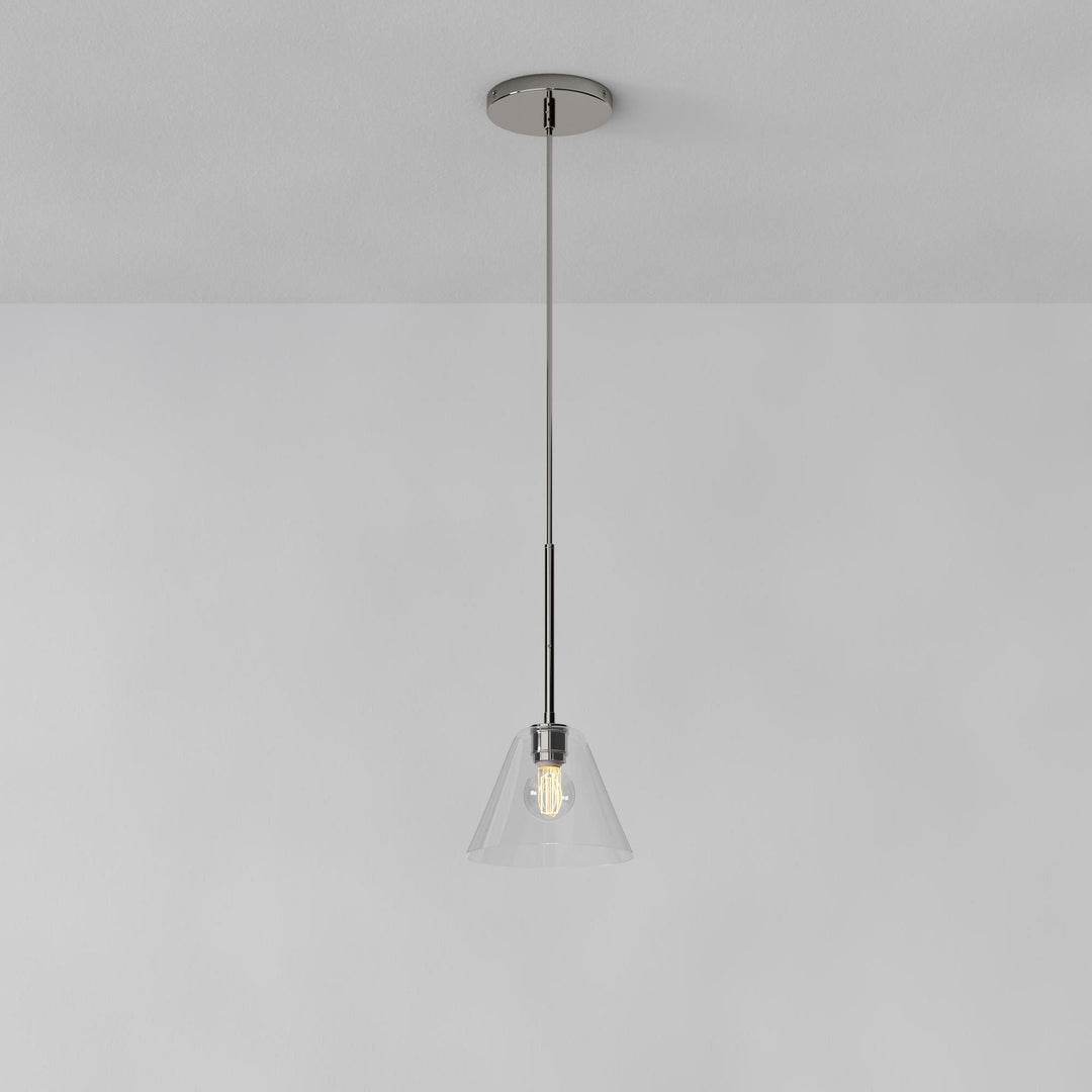 Cone Milk Clear Glass Cone Pendant Light for Kitchen
