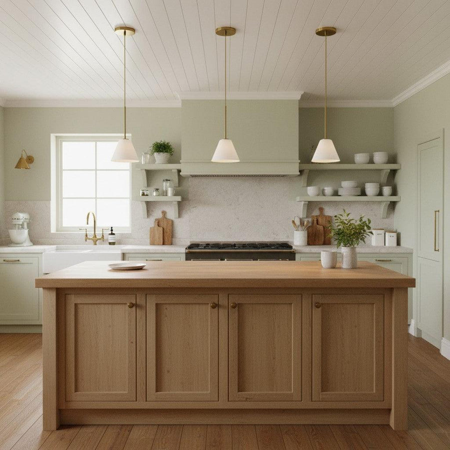Cone Milk Clear Glass Cone Pendant Light for Kitchen, view 2