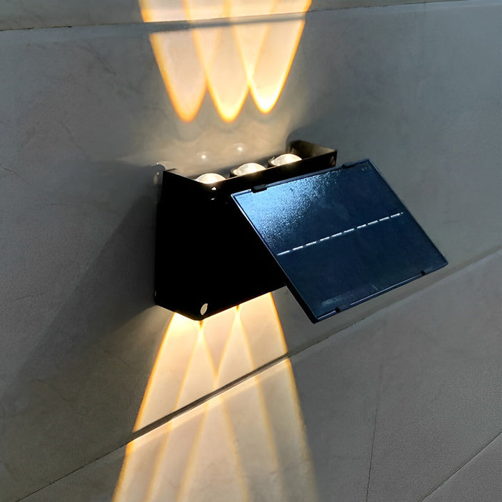 Solar Up and Down Outdoor Wall Light | Black, Dusk to Dawn