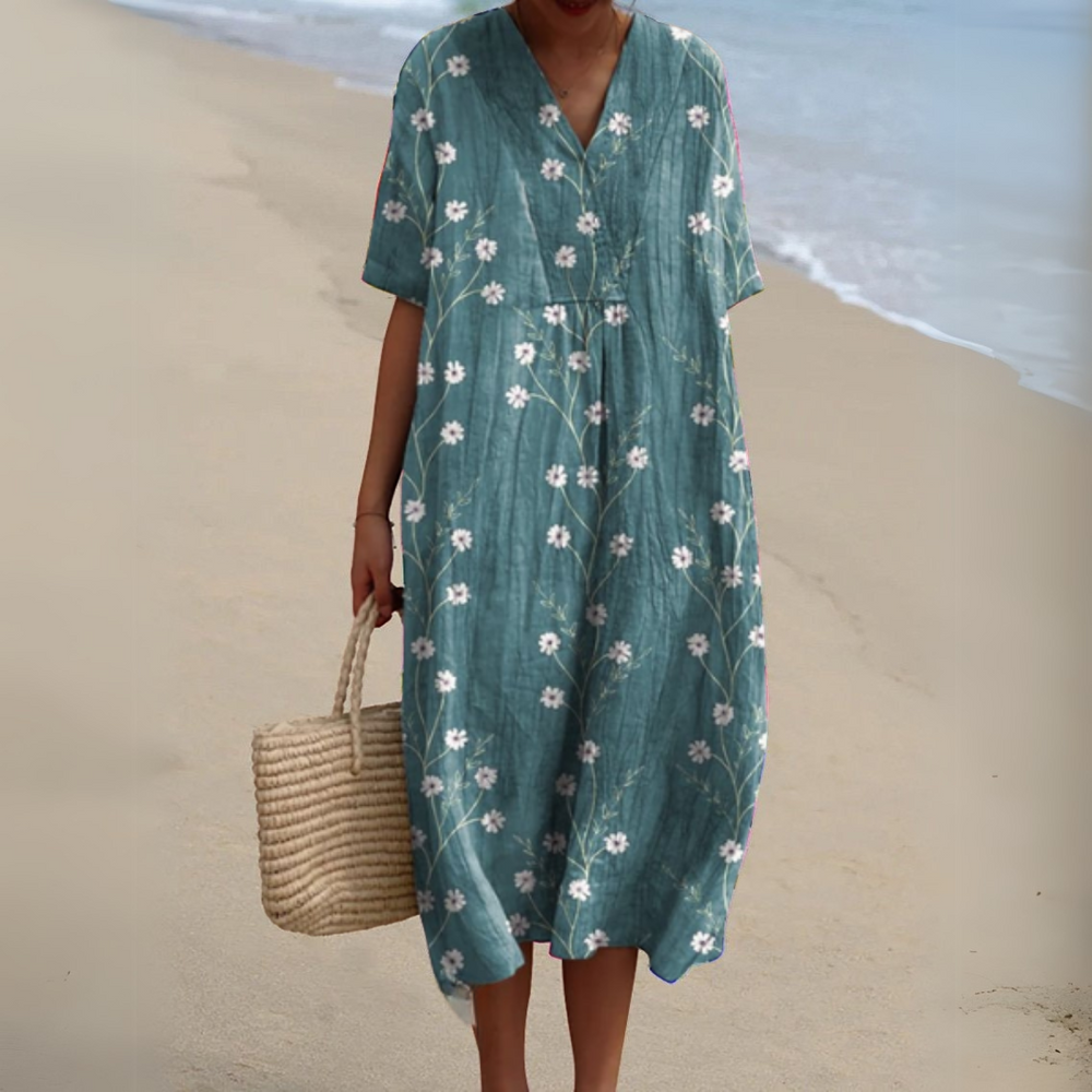 Women's V-Neck Summer Dress – image 2