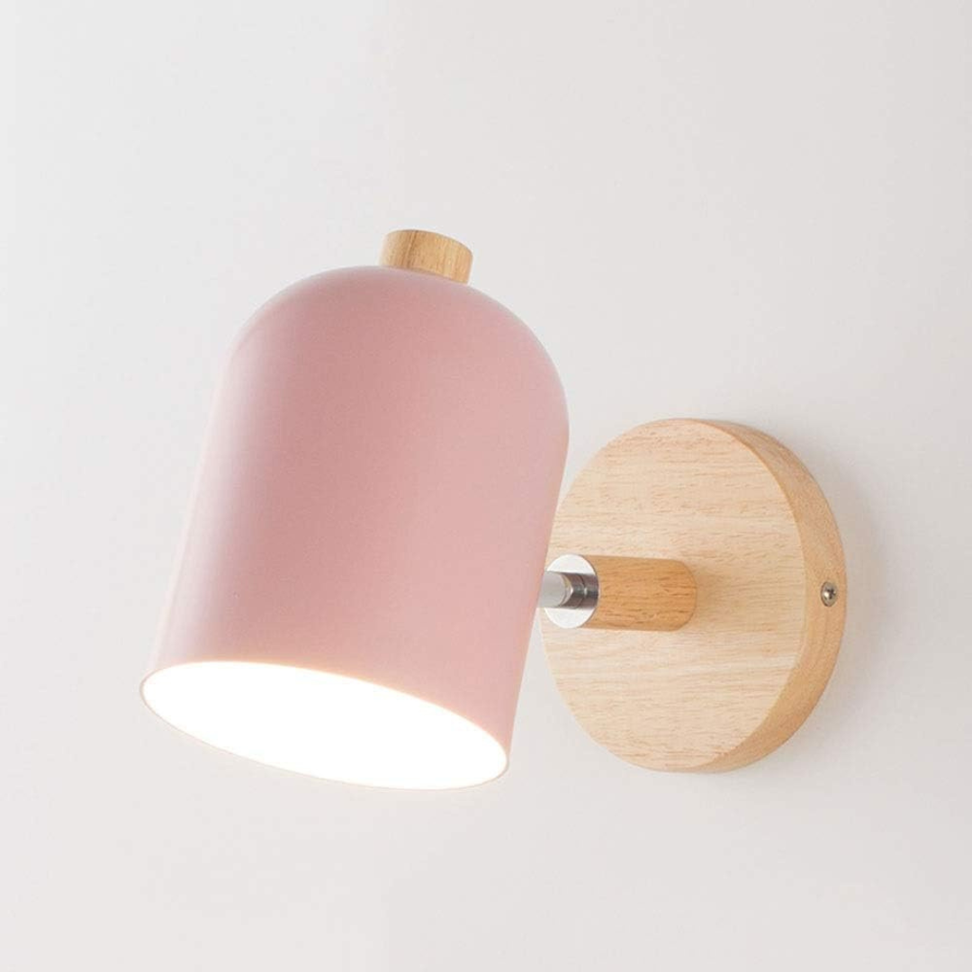 Scandinavian Wood Cylinder LED Wall Sconce 1-light