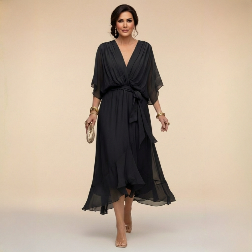 Women's V-Neck Flowy Summer Dress – image 2