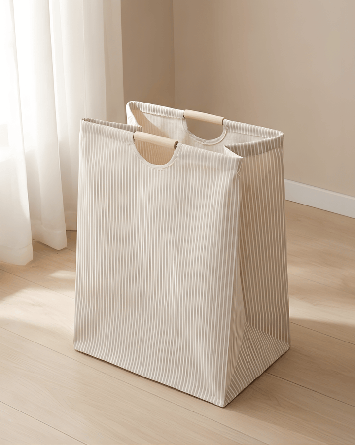 XL Fabric Laundry Basket With Handles, view 3
