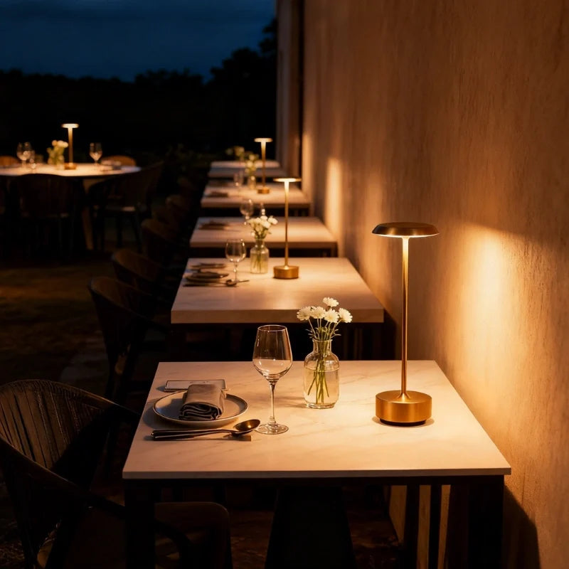 Sculpted Aluminium Cordless Table Lamp