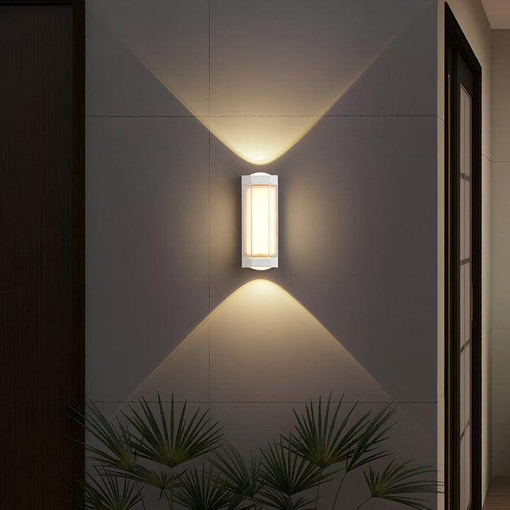 Nordic Minimalist Acrylic Rectangular Outdoor Wall Light LED Up-Down