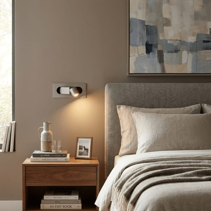 Recessed-Look Reading Wall Light | Swivel LED, 6 Finishes