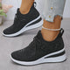 Women's Orthopaedic Knitted Lace-Up Comfort Trainers – image 2