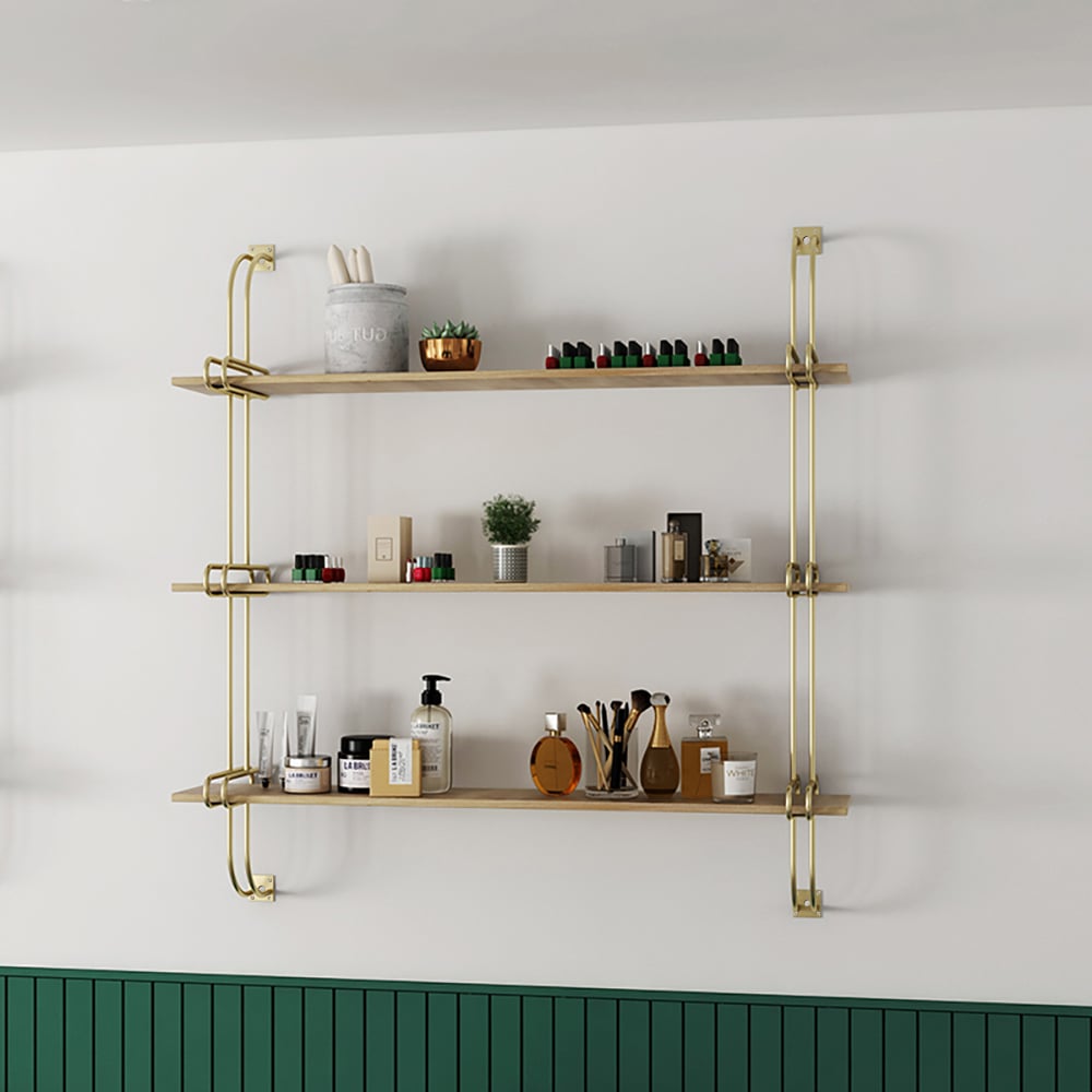 Three-Tier Floating Wall Shelves