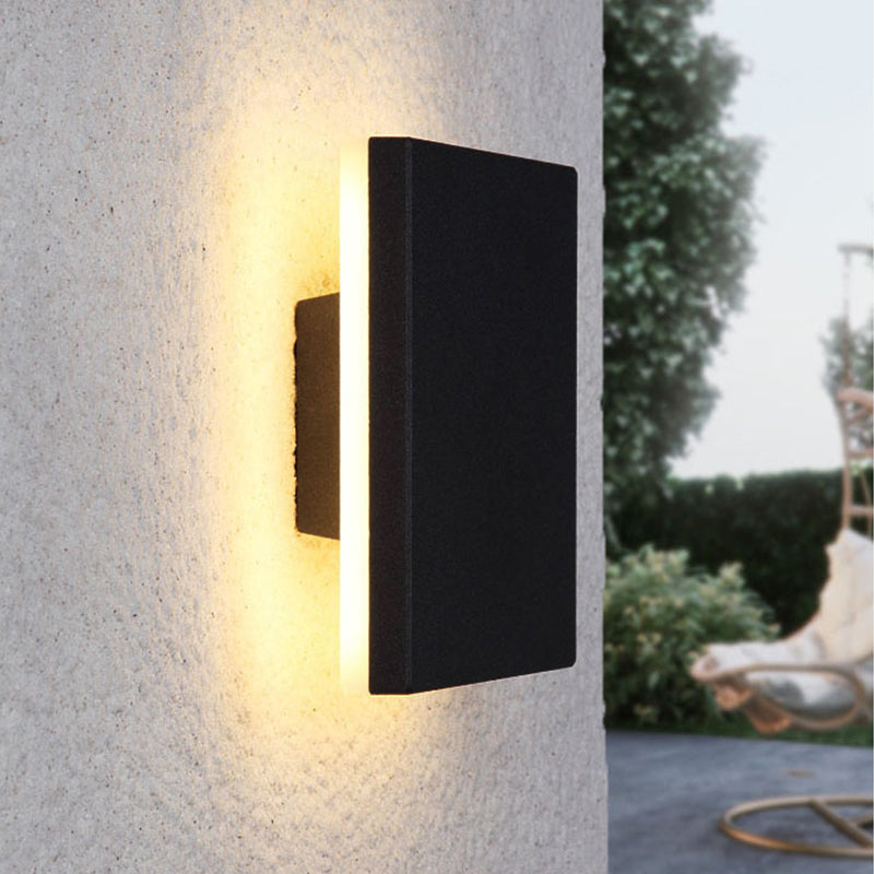 Halo Disc Outdoor Wall Light | Round or Square, Optional Sensor